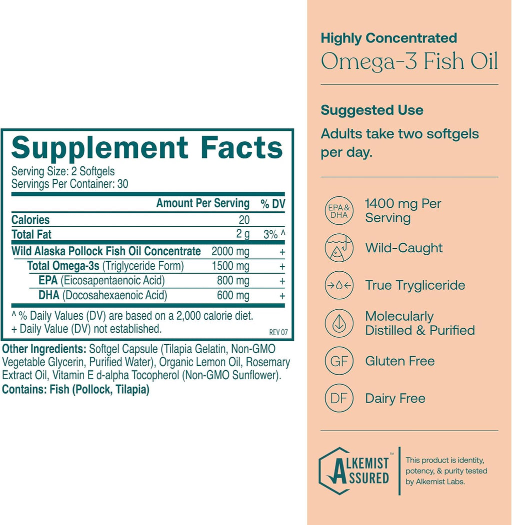 True Grace One Daily Women’s Multivitamin 40+ y Omega-3 Aceite de Pescado - Pack de 30 Días