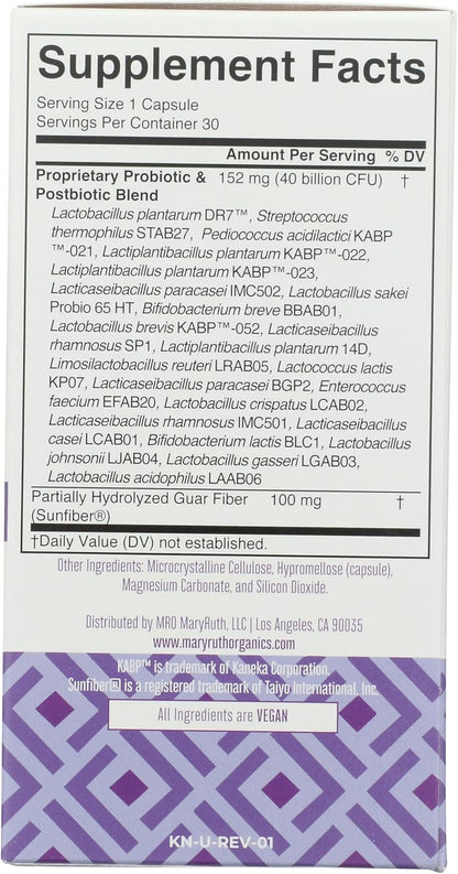 MARYRUTH'S Daily Care 40+ Women’s 3-in-1 Capsules, 40 B CFU, 30 ct