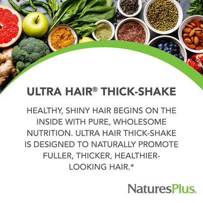 NaturesPlus Ultra Hair Thick Shake - Batido de Proteínas para el Cabello - Sabor Vainilla Francesa - 454 g – Image 2