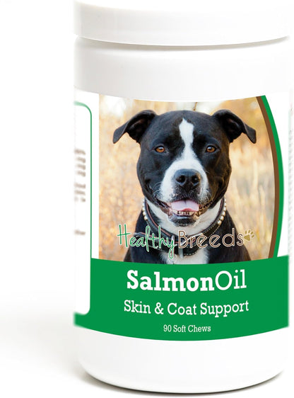 Healthy Breeds Pit Bull Salmon Oil Soft Chews 90 Count – Image 1