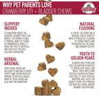 Strawfield Pets Cranberry Bladder & UTI Chews para Perros con D-Mannosa + Vitamina C - Snacks Blandos Sabor Bacon (120 unidades)