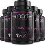 SmarterVitamins (Pack de 5) Vitamina C Natural de Bayas, Antioxidantes, Bioflavonoides y Polifenoles, 300 Cápsulas Veganas