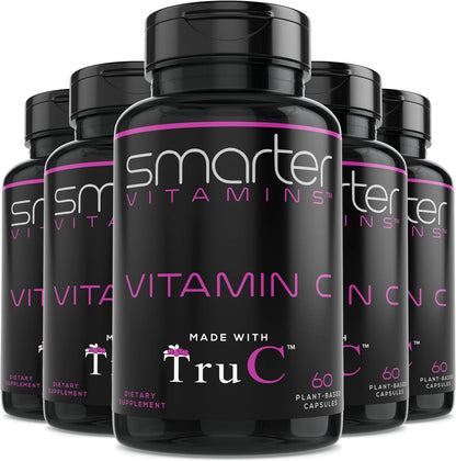 SmarterVitamins (Pack de 5) Vitamina C – La vitamina C contribuye al funcionamiento normal del sistema inmunitario. – Image 1