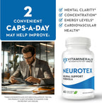 Vitaminerals® 119 Neurotex™ | Apoyo al Sistema Nervioso y Alivio del Estrés | Mente Tranquila | Estado de Ánimo Positivo | 60 Cápsulas Vegetarianas