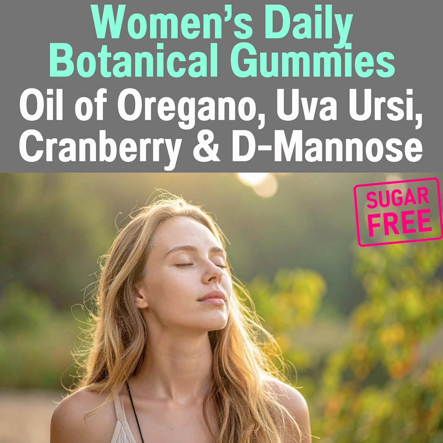 SHIZAM Gominolas de Aceite de Orégano, D-Manosa, Raíz de Diente de León, Espino Blanco, Uva Ursi, Hibisco, Arándano y Magnesio Glicinato para Mujeres