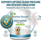 Nutrition Strength Apoyo cardíaco para perros con taurina y carnitina, 120 comprimidos masticables
