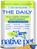 Native Pet The Daily - Multivitamínico 11 en 1 para Perros (30 Dosis)