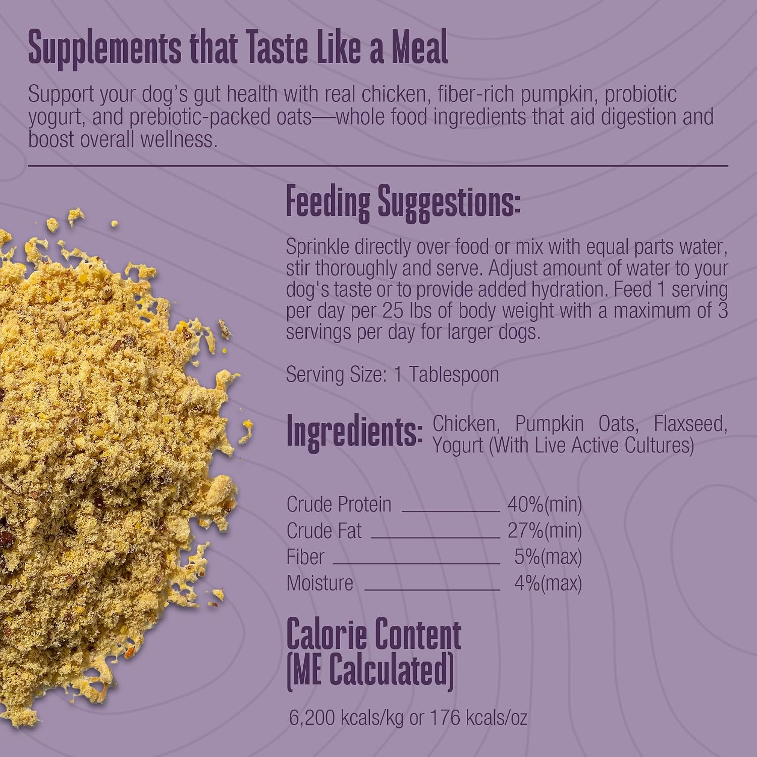 Whole Life Pet Healthy Gut Daily Supplement para Perros - Probióticos y Prebióticos con Calabaza - 90 Servicios