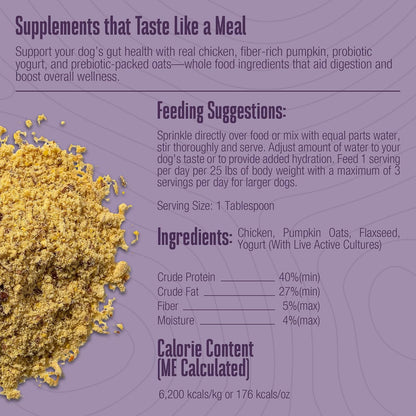 Whole Life Pet Healthy Gut Daily Supplement para Perros - Probióticos y Prebióticos con Calabaza - 90 Servicios – Image 2
