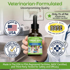 Pet Wellbeing Throat Gold para Perros – Fórmula Líquida con Gordolobo y Olmo Resbaladizo – 60 ml