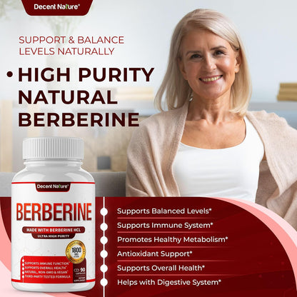 Berberine Supplement 1800mg - Premium Berberine HCl 97% High Purity, Supports Immune System, High Potency Hydrochloride & – Image 4