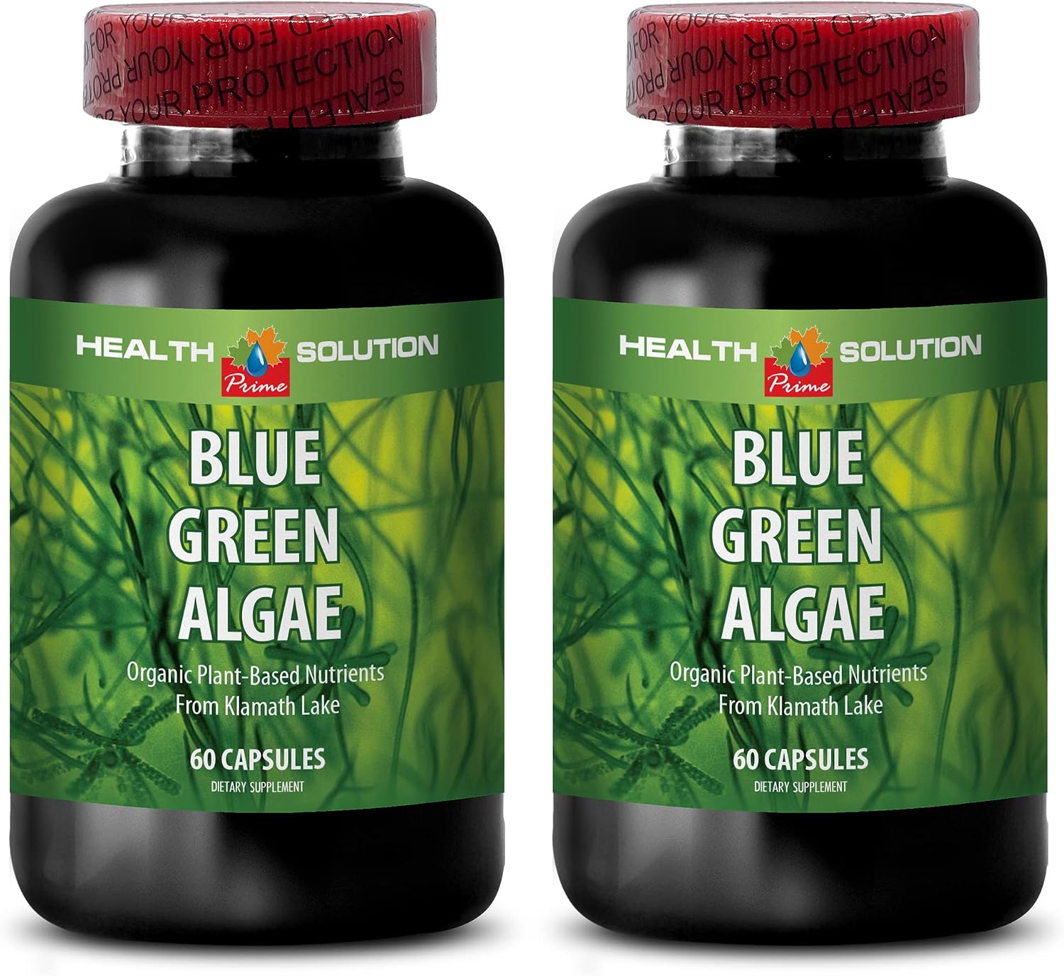 Klamath Blue-Green Algae Capsules - 2 Bottles with 60 Capsules