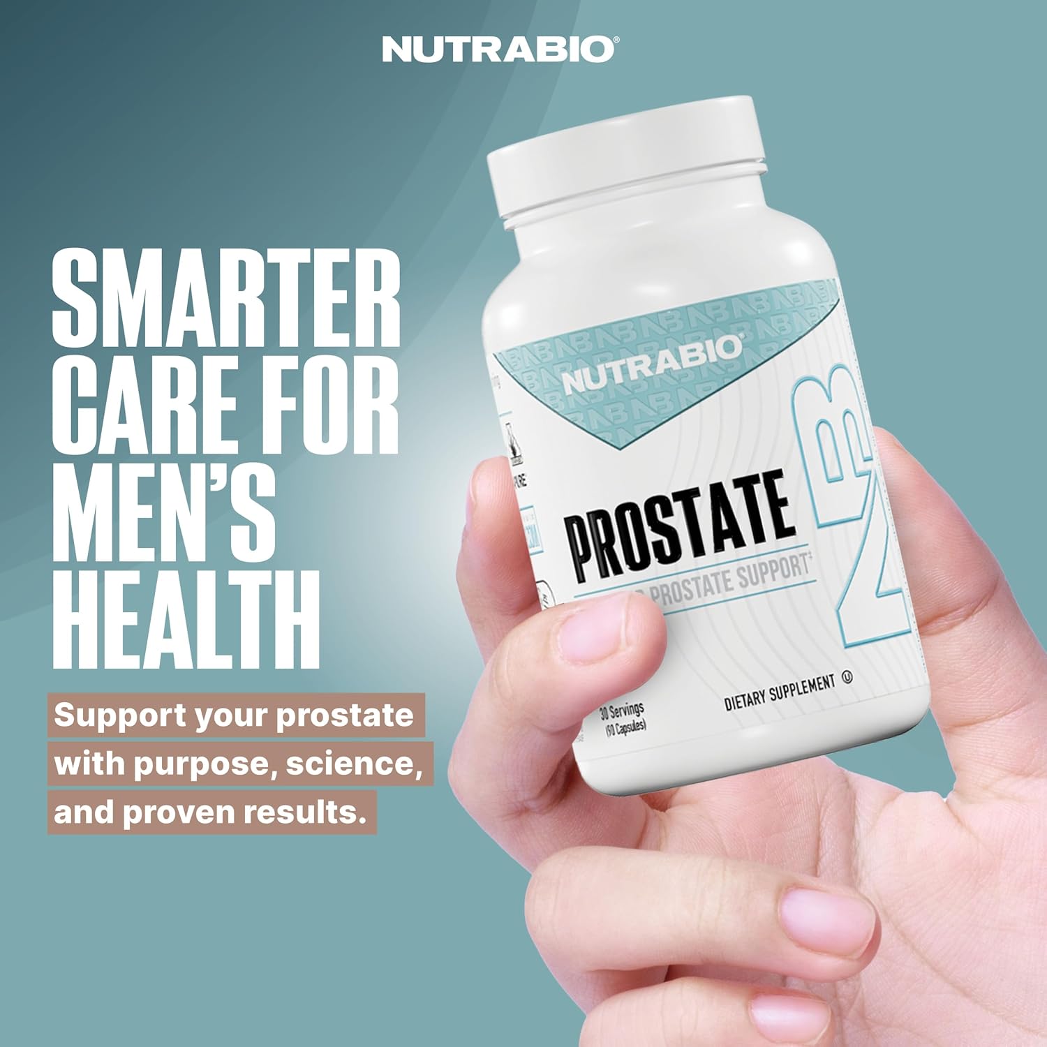 NutraBio Prostate: Advanced Prostate Function Support - Inflammation Defense and Antioxidant Support - 90 Cápsulas