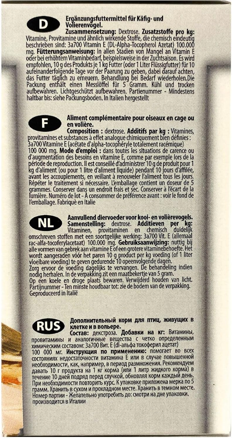 Raff Vitamina E Polvere para Aves 100g