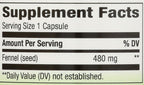 Nature's Way Semillas de Hinojo, 480 mg por dosis, 100 Cápsulas