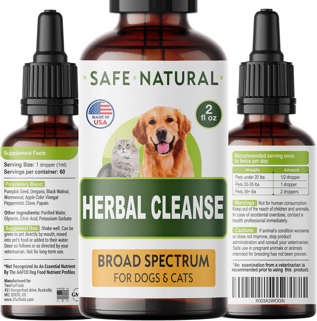 TwoFurFinds Multivitamínico Líquido 15-en-1 para Perros y Gatos - 59 ml