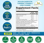 Organic Veda Mullein Quercetin Turmeric – 13 en 1 Suplemento Pulmonar (60 Cápsulas)