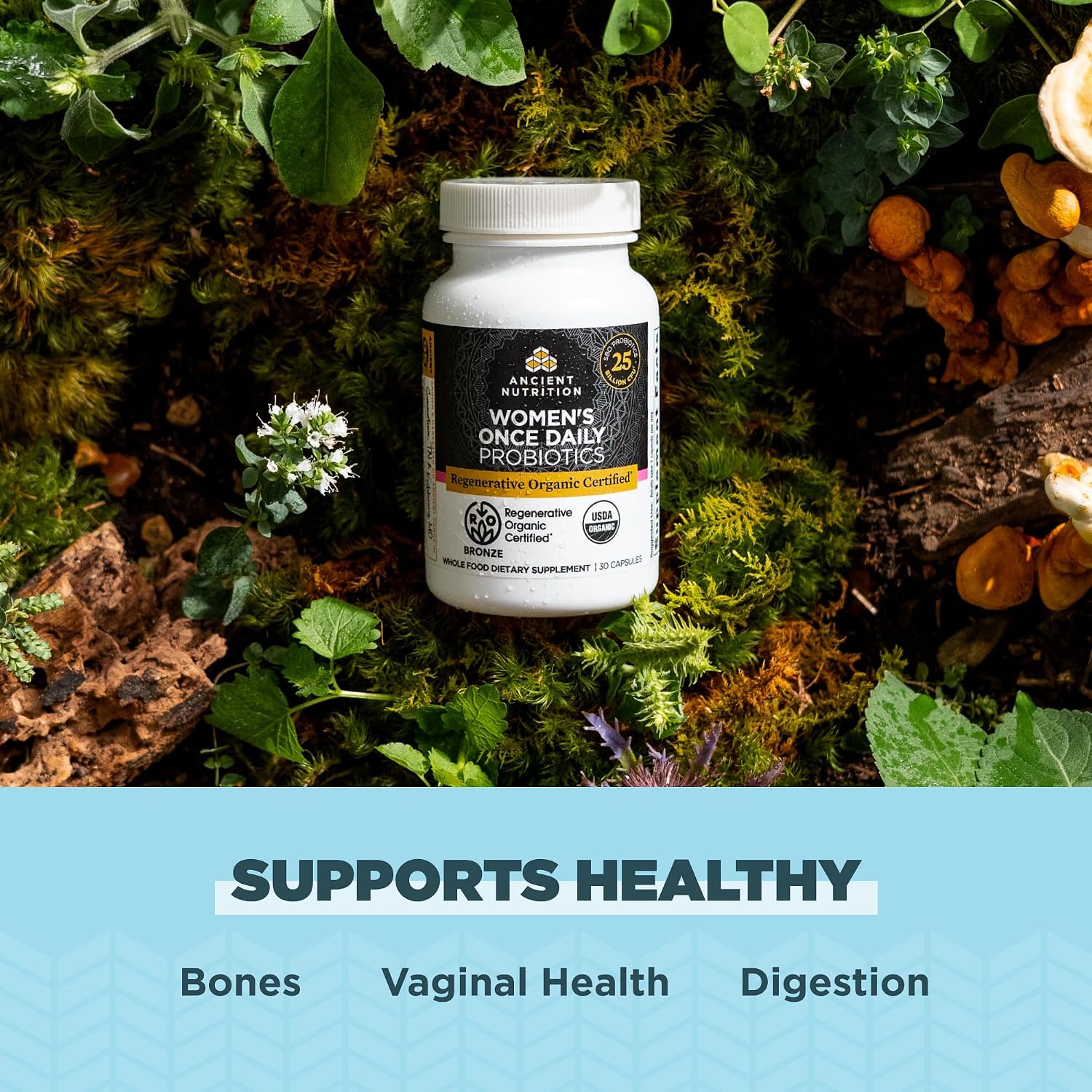 Ancient Nutrition Probióticos para Mujeres, 30 Cápsulas