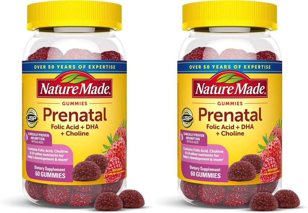 Nature Made Gominolas Prenatales con DHA y Ácido Fólico, 60 Unidades