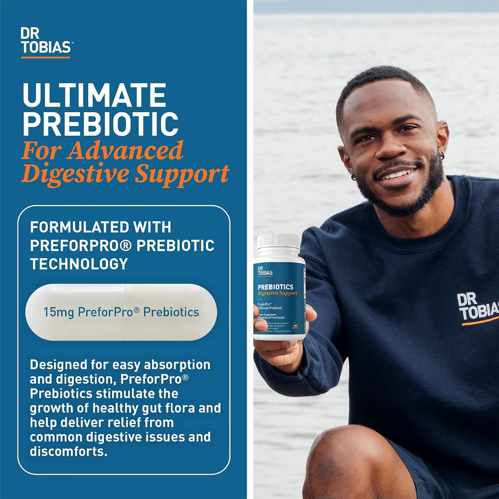 Dr. Tobias Prebiotics - 30 Capsules - Digestive Support and Gut Health