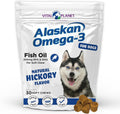 Vital Planet - Alaskan Omega-3 Masticables para Perros, Aceite de Pescado Salvaje de Alaska – 30 Masticables Sabor Hickory