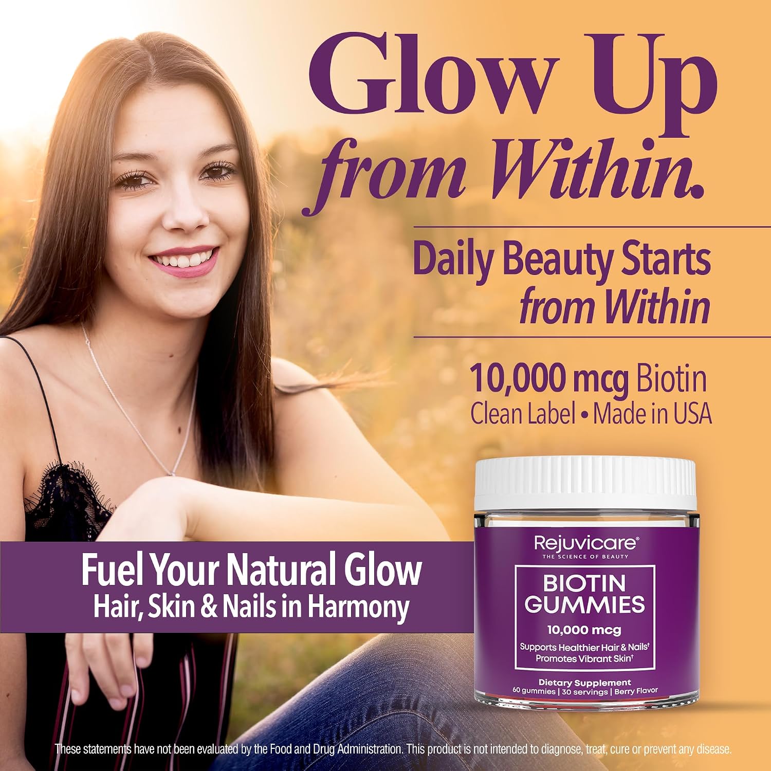 Windmill Rejuvicare Biotin Gummies 10,000 mcg, 60 unidades, Sabor Bayas
