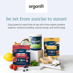 Organifi Sunrise to Sunset Power Box (9.5 Oz. Cada uno) - Superalimentos Ecológicos en Polvo - Green Juice, Red Juice, Golden Milk - 30 Días - Vegano
