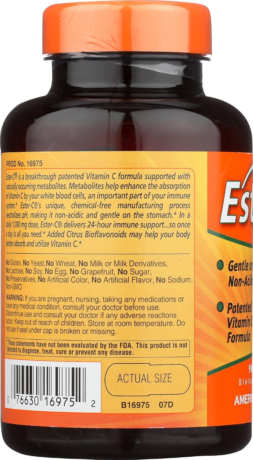 Ester-Vitamina C con Bioflavonoides Cítricos 1000 mg 90 Cápsulas