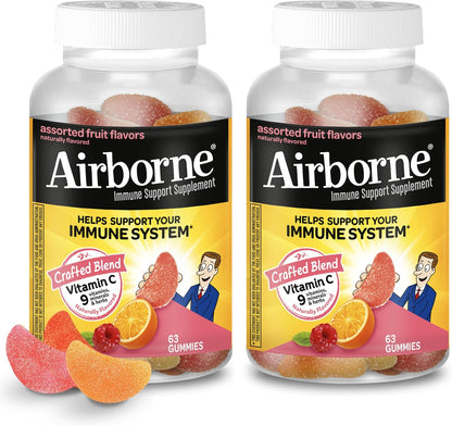 Airborne 750mg Vitamina C Gominolas - 126 Gominolas, Sabor Frutas Variadas – Image 1