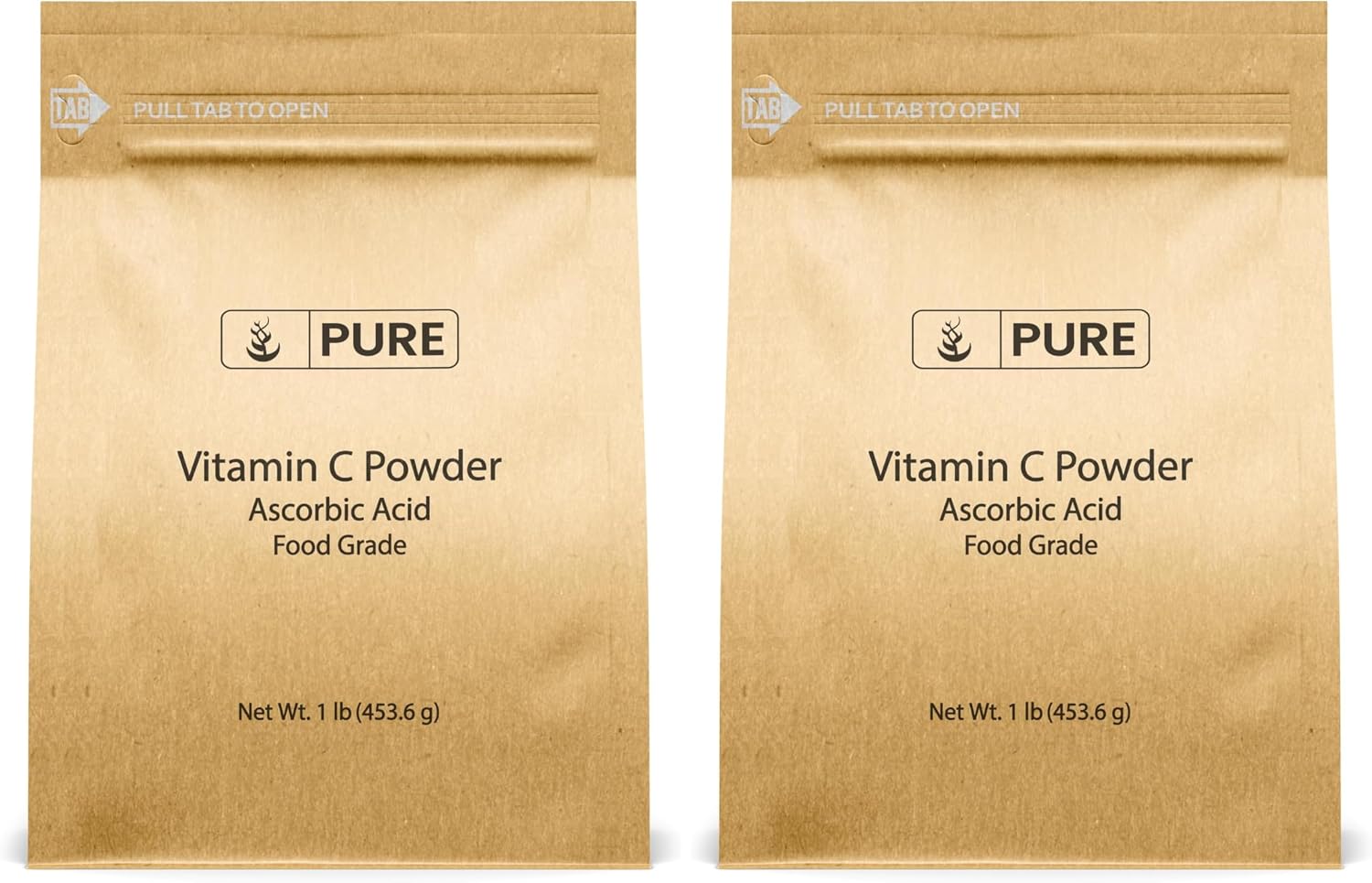 PURE ORIGINAL INGREDIENTS Vitamina C en Polvo (454 g) - Ácido Ascórbico, No Transgénico