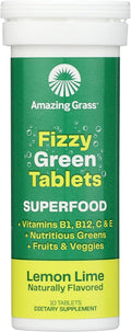 Amazing Grass Comprimidos Efervescentes Green Superfood Limón y Lima, 10 uds.