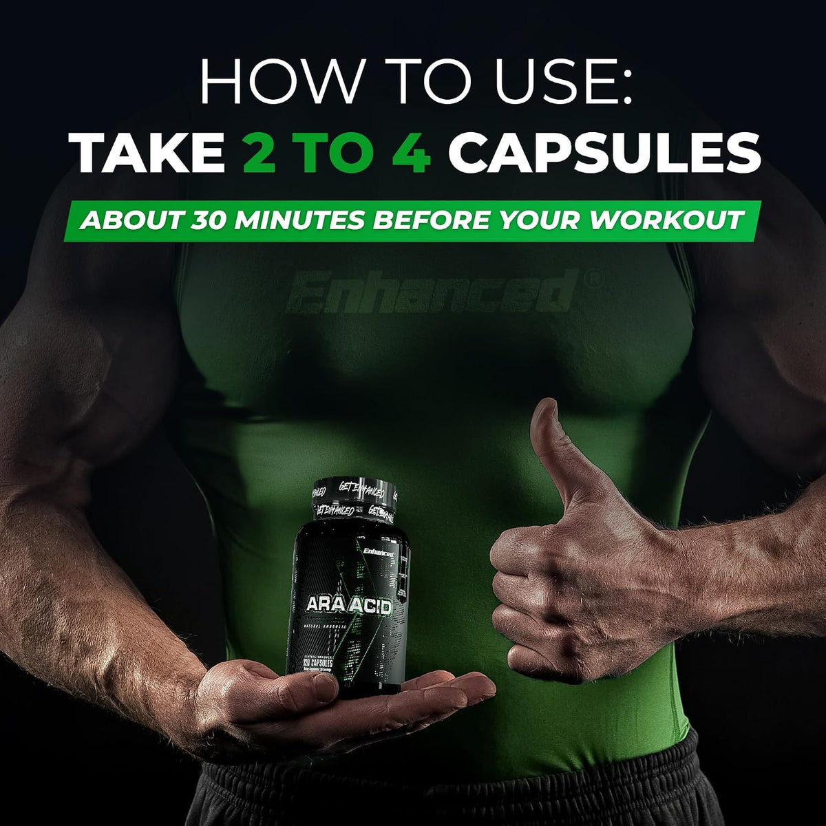 Enhanced Labs Ácido Araquidónico 350mg - 120 Cápsulas – Image 3