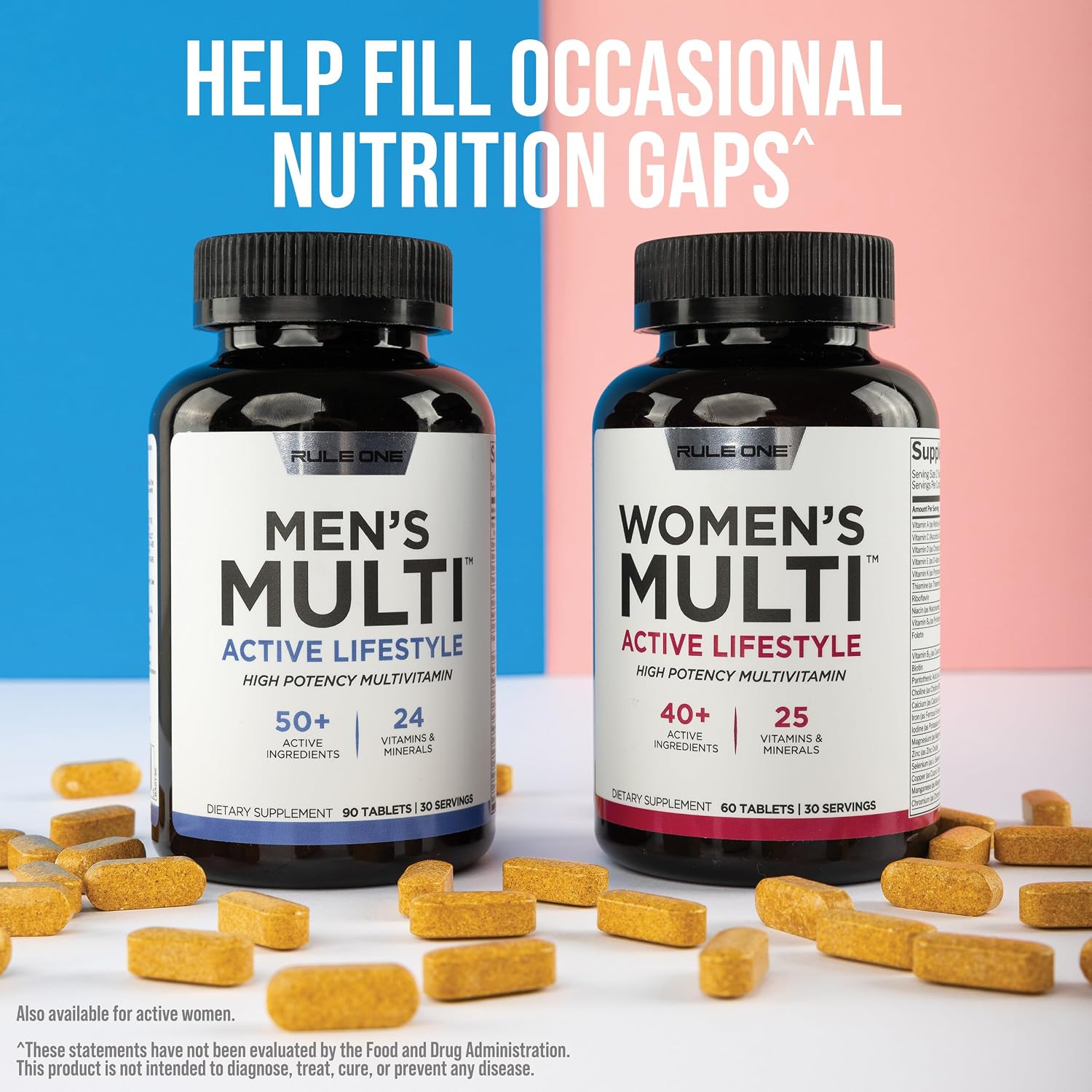 Rule 1 Proteins Men's Daily Multi, 180 Comprimidos, 60 Días