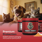 Daybreak Nutrition Probióticos para Perros y Gatos - 6 Mil Millones UFC con Prebióticos - 30 Días