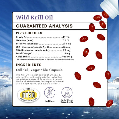 Wholistic Pet Organics Aceite de Krill para – EPA y DHA: Ácidos grasos esenciales que contribuyen al mantenimiento – Image 2