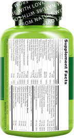 NATURELO Multivitamínico Diario para Mujeres - 240 Cápsulas - con Vitamina B12, Complejo B Activo, Extractos Vegetales, Sin OMG, Vegano - 8 Meses de Suministro