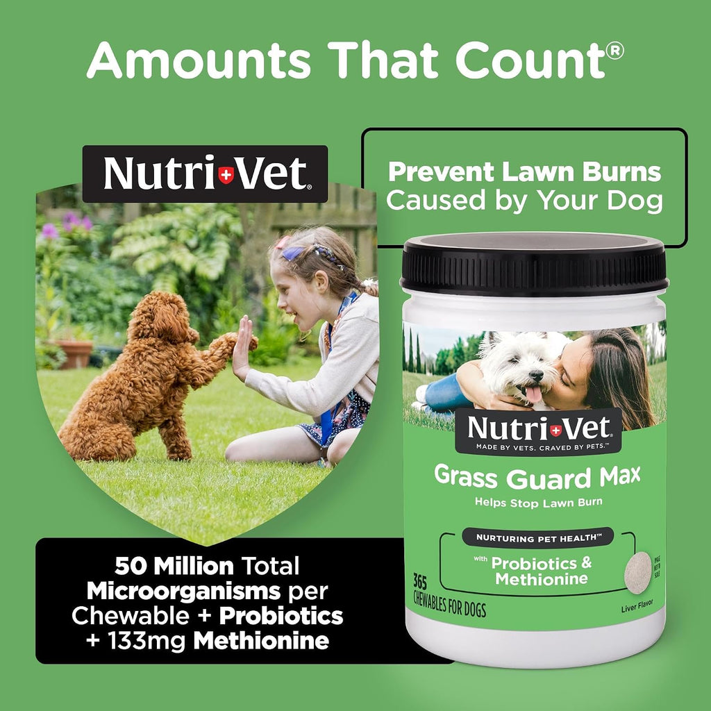 Nutri-Vet Grass Guard Masticables para Perros - 365 Comprimidos