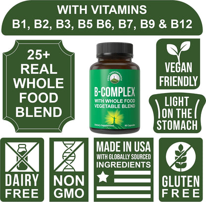 Complejo B con Frutas y Verduras - 90 – Reducción del cansancio y la fatiga (B2, B3, B5, B6, B9, B12). – Image 3