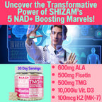SHIZAM Gummies de ALA, Fisetina, TMG, Vitamina D3 y K2
