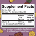 MaryRuth's Vitamina D3 Líquida Orgánica 4000 UI - 30 Dosis