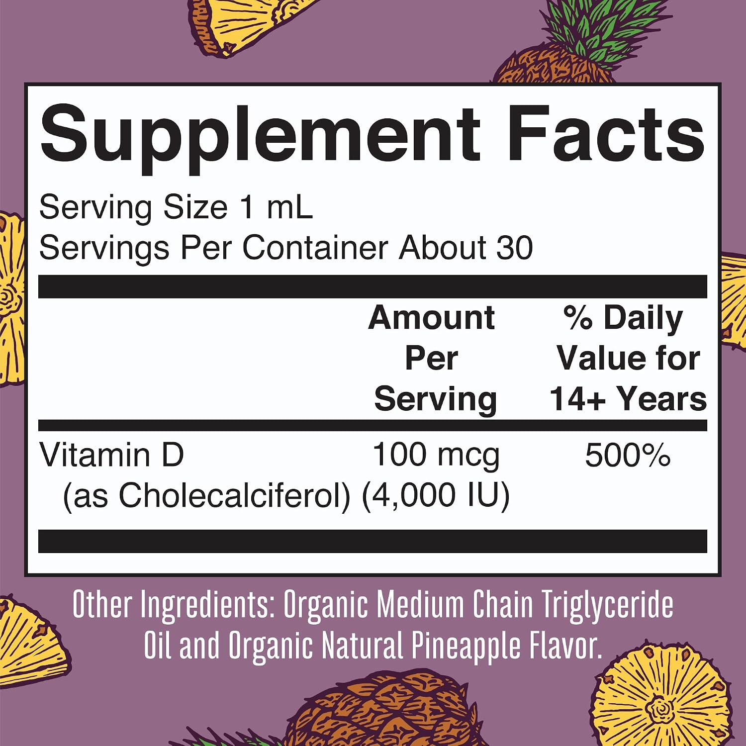 MaryRuth's Vitamina D3 Líquida Orgánica 4000 UI - 30 Dosis