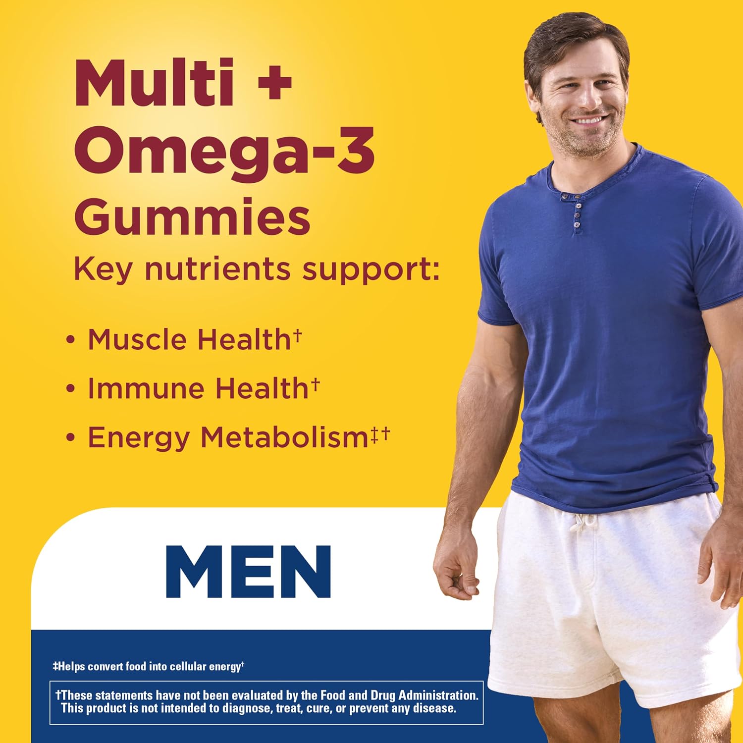 Nature Made Multivitamínico para Hombres con Omega-3, Gominolas, 150 unidades (75 días)