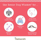 Herbsmith Senior Dog Wisdom - Suplemento para demencia canina - 60 masticables grandes