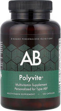 D'Adamo Personalized Nutrition - Polyvite AB Multivitamínico para Tipo AB, 120 cápsulas