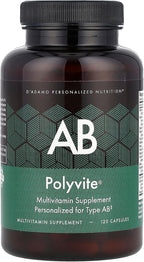D'Adamo Personalized Nutrition - Polyvite AB Multivitamínico para Tipo AB, 120 cápsulas