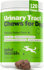 Deley Naturals Complemento Urinario para Perros - Snacks de Cranberry - Apoyo a la Vejiga y Salud Renal - 120 Snacks Sabor Pollo