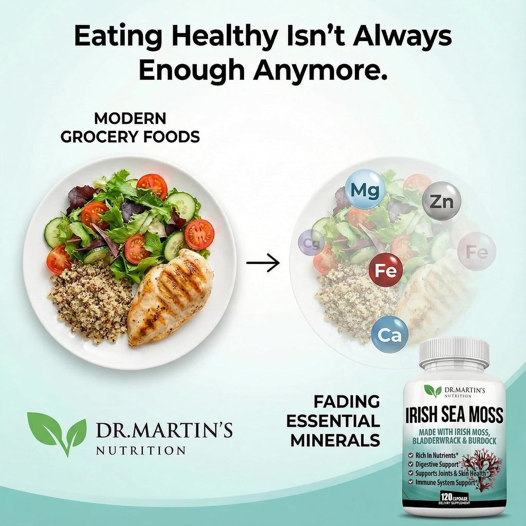 Dr Martins Irish Sea Moss 2625mg - 120 Cápsulas