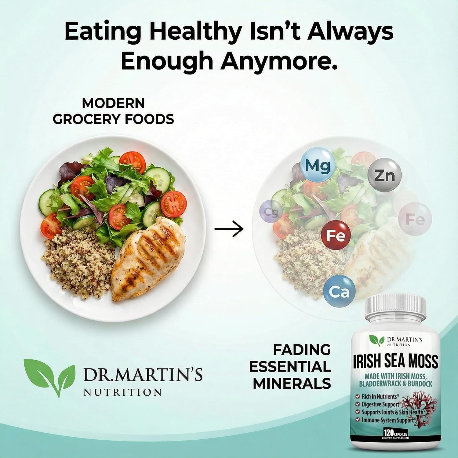 Dr Martins Irish Sea Moss 2625mg - 120 Cápsulas