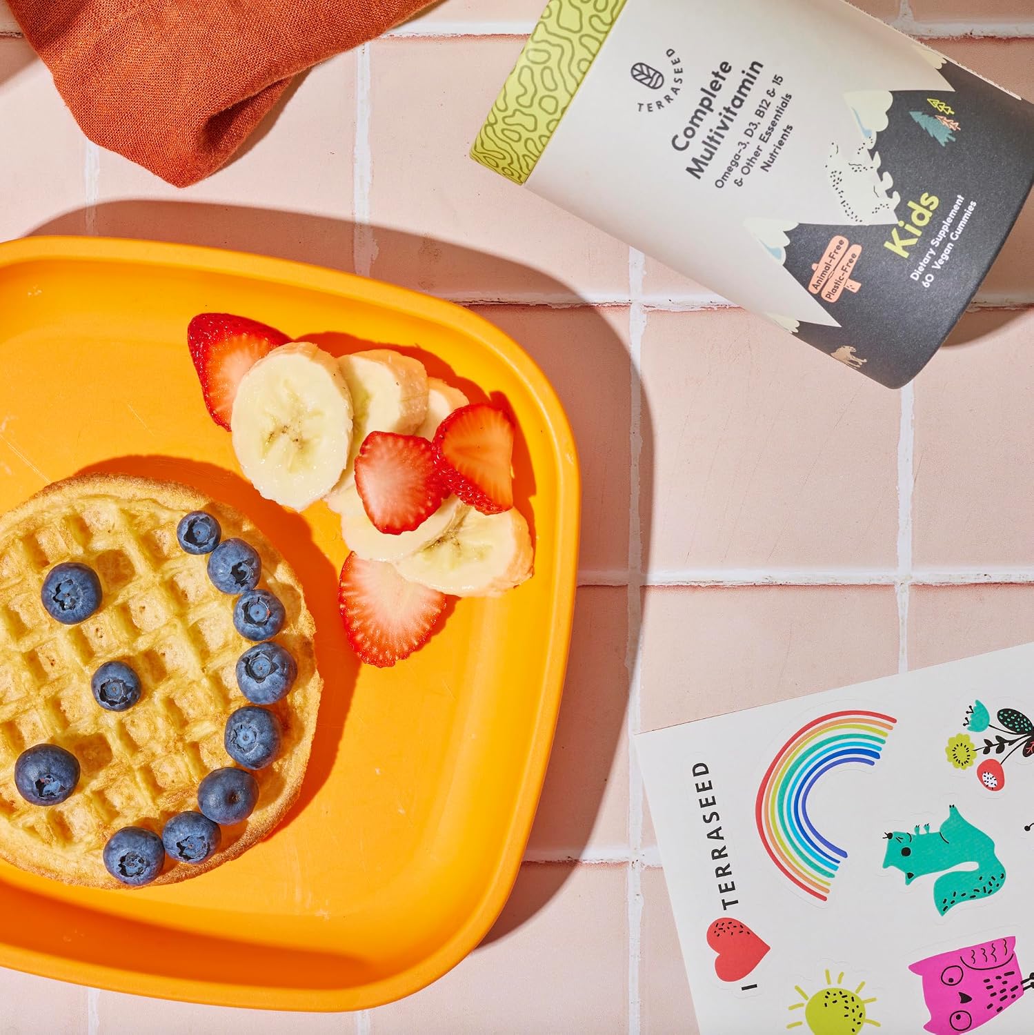 Gominolas Multivitamínicas Completas para Niños - con Omega 3,6,9, Vitamina B12, Ácido Fólico, Yodo, Vitamina C, Zinc - Multivitamínico Diario Vegano Premium para Niños 2+ (60 Gominolas)