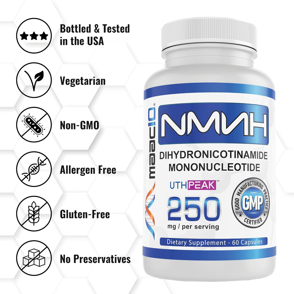 MAAC10 NMNH (Dihidronicotinamida Mononucleótido) 250 mg por Dosis | 60 Cápsulas | Uthpeak™